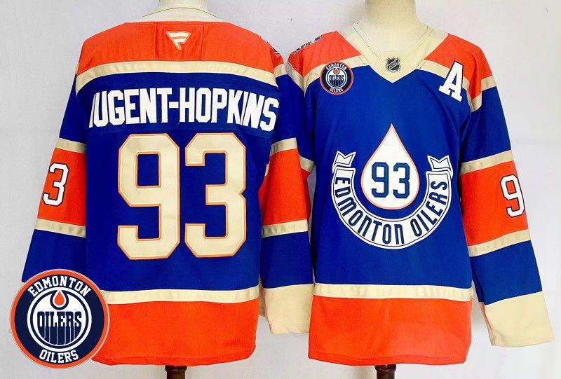 Men Edmonton Oilers #93 Nugent-Hopkins Blue Fanatics 2025 NHL Jersey style 2->edmonton oilers->NHL Jersey